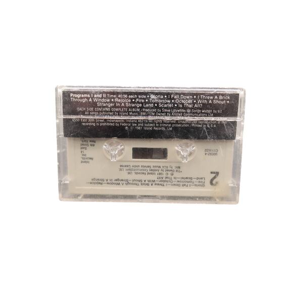 U2 Cassettes Set of 5 October Joshua Tree & More Untested Vintage Classic Rock - Picture 3 of 16